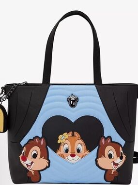 Loungefly-Chip 'n' Dale-Two Chips and a Miss Heart Tote-NWT
